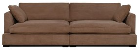 Jasnobrązowa sztruksowa sofa 266 cm Mobby – Scandic