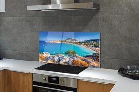 Panel Szklany Panorama Greckiego Wybrzeża