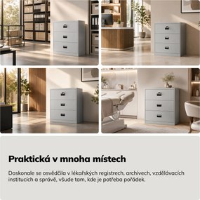 Szafa kartotekowa metalowa szara, 900x1020x600 mm: SARA XL V3