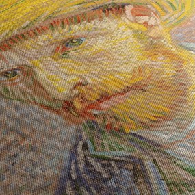 Obraz - Vincent van Gogh, Self-Portrait with a Straw Hat (The Potato Peeler), reprodukcje (70x50 cm)