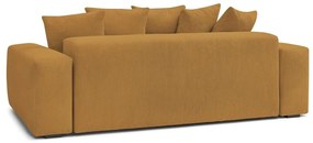 Musztardowa sztruksowa sofa 280 cm Voltaire – Bobochic Paris