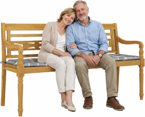 Drewniana ławka z poduszką N1-M17