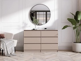 Komoda: 6 szuflad, karmelowa, 120 x 79 x 39 cm