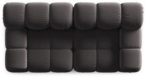 Ciemnoszara aksamitna sofa 188 cm Bellis – Micadoni Home