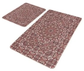Brązowe aksamitne dywaniki łazienkowe zestaw 2 szt. 60x100 cm – Mila Home