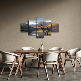 Obraz - Góry nad jeziorem (125x70 cm)
