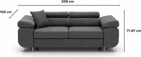 Sofa Stilo 2-osobowa – nowoczesna, tapicerowana welwetem, funkcja spania, elegancki design