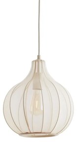 Beżowa lampa wisząca z tekstylnym kloszem ø 29 cm Elati – Light &amp; Living