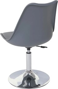 Krzesło do jadalni Vaasa T501 (zestaw 6 sztuk),  ciemnoszary, podstawa chromowana