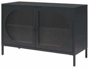 Czarna metalowa witryna 100x64x40 cm Luna – Støraa