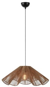 Brązowa lampa wisząca z kloszem z juty ø 60 cm Nami – Markslöjd