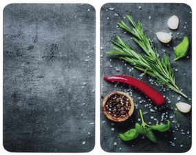 Szklane płyty ochronne na kuchenkę ROSEMARY, 2 sztuki