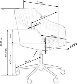 Nowoczesny szary fotel obrotowy N3-D88