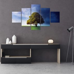 Obraz - Dzień i noc (125x70 cm)