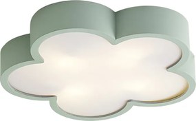 Dziecięca lampa sufitowa zielona z białym - Lucille