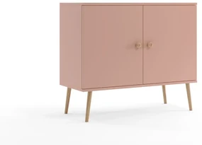Komoda LEBEL z drzwiczkami 100cm różowa MELIMEBLE