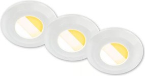 Briloner 7588036 -ZESTAW 3xLED Łazienkowa oprawa sufitowa wpuszczana KLIRA 3xLED/4,9W/230V IP44 biała