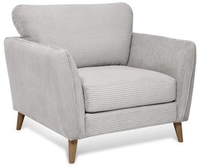 Jasnoszary sztruksowy fotel Paris – Scandic