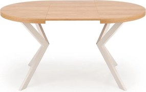 Okrągły rozkładany do 250 cm stół do jadalni Peroni dąb hikora / kaszmir Halmar