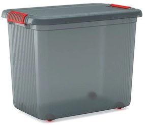 Szary plastikowy pojemnik z pokrywką 59x39x45 cm K Latch Box – KIS