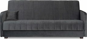 Sofa z Funkcją Spania PORTO Wersalka Rozkładana Dwuosobowa Szara Nowoczesna do Salonu