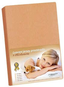 Prześcieradło z elastanu w kolorze łososiowym, 90 x 200 cm