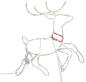 Zewnetrzna Świąteczna lampa podłogowa Jeleń 50 cm z LED, timerem i IP44 - Pax Oswietlenie zewnetrzne