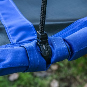 Outsunny Huśtawka wieszakowa niebieska odporna na warunki atmosferyczne do 100 kg z regulowanymi sznurami | Aosom PL