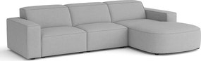 Narożnik modułowy Cursal B prawostronny – sofa narożna 282 × 166 cm, szary Raven 7, nowoczesny design