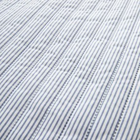 Niebieska narzuta pikowana 220x230 cm Stripe – Catherine Lansfield