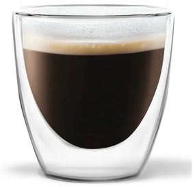 Zestaw 2 szklanek z podwójną ścianką Vialli Design Ronny Espresso, 80 ml