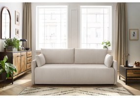 Beżowa sztruksowa rozkładana sofa 211 cm Marcel – Bobochic Paris