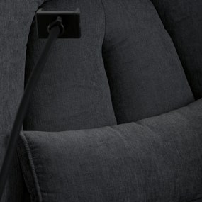 Elektryczny fotel z wbudowanym sterowaniem, szary