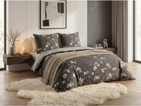 PrzytulneMieszkanie.pl PrzytulneMieszkanie.pl Pościel flanelowa BLOSSOM szara Rozmiar pościeli: 70 x 90 cm | 140 x 200 cm