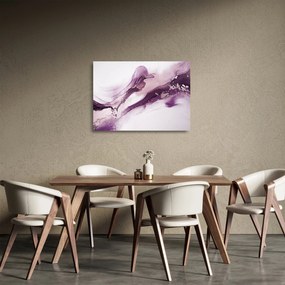 Obraz na szkle - Fioletowy płyn artystyczny (70x50 cm)