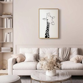 Plakat Kraciasta szyja 40x60 cm z ramą złotą bez marginesu ARTGEIST B