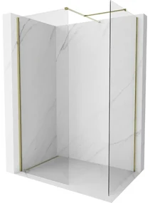 Mexen Kioto-X ścianka prysznicowa Walk-in 90 x 90 cm, transparent 10 mm, złota - 800-090-202-50-00-090-X