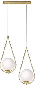 Mosiężna podwójna lampa wisząca glamour - S053-Maestor
