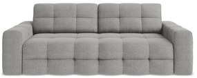 Szara rozkładana sofa z materiału bouclé 255 cm Milu – Makamii