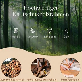 HOMCOM Fotel bujany, tapicerowany fotel bujany ze sztruksu, boczne kieszenie do salonu, sypialni, beżowy | Aosom PL
