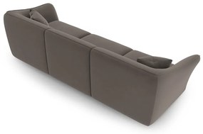 Brązowa aksamitna sofa 292 cm Tokyo – Cosmopolitan Design