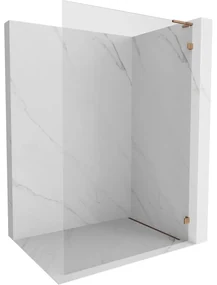 Mexen Lunar L ścianka prysznicowa Walk-in prawa 110 x 200 cm, transparent 8 mm, różowe złoto - 830L-110-000-60-00-P