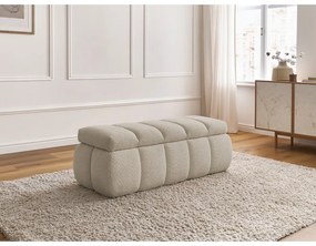 Beżowa ławka z materiału bouclé – Bobochic Paris