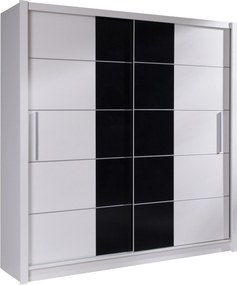 Szafa Przesuwna HELDEN 204,4 cm Szafa Dwudrzwiowa, Biały