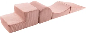 Aesthetic Piankowy Zestaw Do Zabawy, Plac Zabaw Dla Dziecka, 4 Elementy, Sztruksowy, Różowy - Meowbaby®