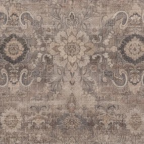 Dywan vintage INKA Oriental z Efektem Postarzenia Brązowy koło 120 cm x 120 cm