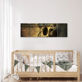 Obraz - Słuchawki lotnicze w stylu vintage (170x50 cm)