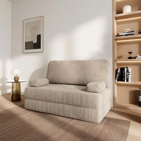 Masseno Sofa piankowa KESTE z funkcją spania, Kanapa z pianki do salonu, Bezmontażowa, Tkanina bucle – Beżowy QUELLE 05