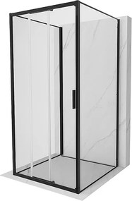 Mexen Exo-3S kabina prysznicowa 3-ścienna rozsuwana 80 x 80 cm, transparent, czarna - 8153-080-080-70-00-3S
