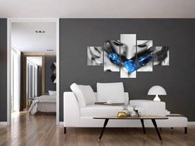 Obraz portretu kobiety z kamieniami (125x70 cm)